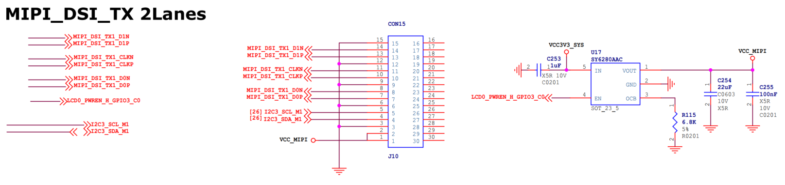 MIPI DSI TX电路图